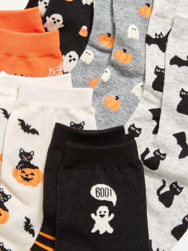 Old Navy Novelty Quarter Crew Socks 6-Pack for Women - Halloween Icons in Kuwait