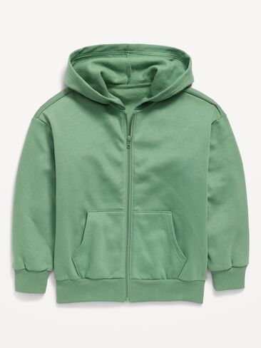 Old Navy Oversized Zip Hoodie for Boys - Evergreen Shade in Kuwait