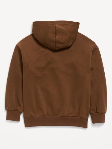 Old Navy Favorite Fleece Oversized Pullover Hoodie for Boys - Dark Walnut in Kuwait