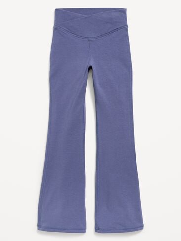 Old Navy High-Waisted PowerChill Crossover Flared Leggings for Girls - Swept Away in Kuwait
