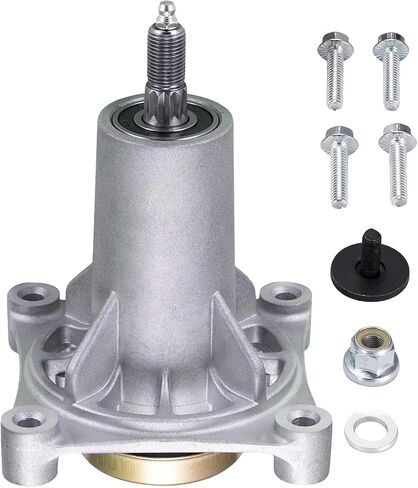 BeeSeeds Spindle Assembly مناسب للحرف اليدوية/Husqvarna/Ariens/Poulan، Mandrel Fit for Craftsman Husqvarna Ariens Poulan Tractor Mower Deck ، استبدل 187292 ببراغي ملولبة وتركيب الدهون in Kuwait