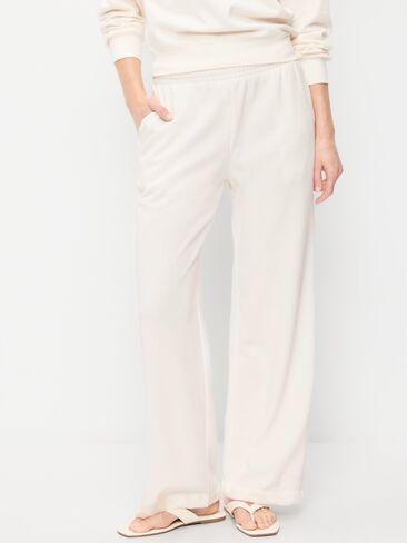Old Navy High-Waisted SoComfy Wide-Leg Sweatpants - Sea Salt in Kuwait