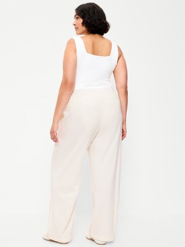 Old Navy High-Waisted SoComfy Wide-Leg Sweatpants - Sea Salt in Kuwait