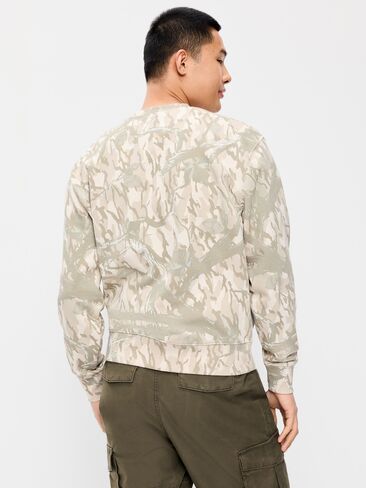 Old Navy Loose Printed Rotation Crew-Neck Sweatshirt - Khaki Camouflage in Kuwait
