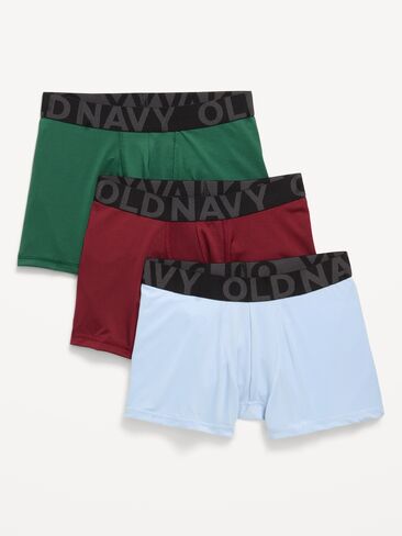 Old Navy Go-Dry Boxer-Briefs Performance Underwear 3-Pack for Boys - Green Combo in Kuwait