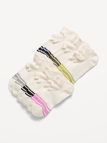 Old Navy Athletic Ankle Socks  6-Pack - White Multi Stripe in Kuwait