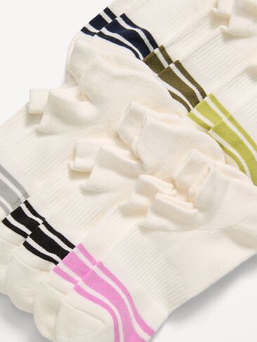 Old Navy Athletic Ankle Socks  6-Pack - White Multi Stripe in Kuwait