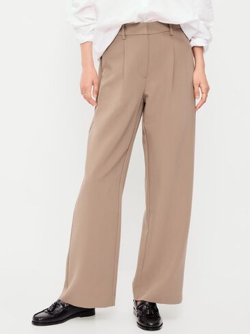 Old Navy Extra High-Waisted Taylor Wide-Leg Trouser Pants - Sedimentary in Kuwait