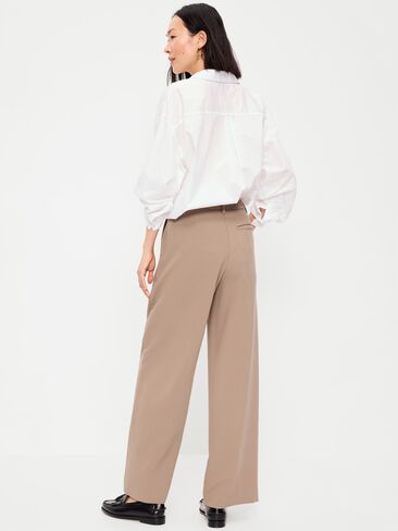 Old Navy Extra High-Waisted Taylor Wide-Leg Trouser Pants - Sedimentary in Kuwait