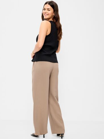 Old Navy Extra High-Waisted Taylor Wide-Leg Trouser Pants - Sedimentary in Kuwait