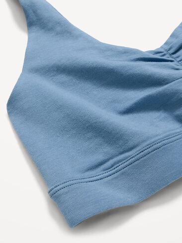 Old Navy Ruched Cotton Bralette - Naturalist Blue in Kuwait