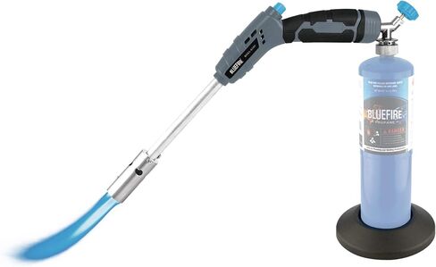 BlueFire 18“ Propane Grill Torch Charcoal Starter Free Fuel Gas Cylinder Base! Trigger Start Located on Handle, One-Hand Operation. Kamado Green Egg Griller and Barbecue Perfect Accessory! in Saudi Arabia
