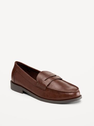 Old Navy Faux-Leather Loafers for Men - Russet Brown in Kuwait