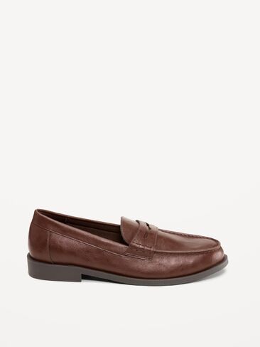 Old Navy Faux-Leather Loafers for Men - Russet Brown in Kuwait