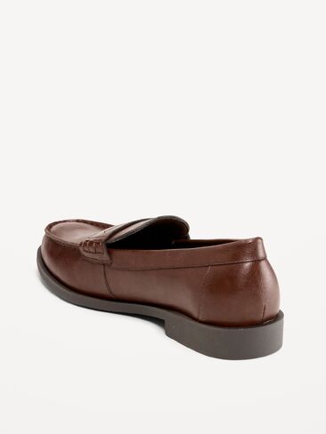 Old Navy Faux-Leather Loafers for Men - Russet Brown in Kuwait