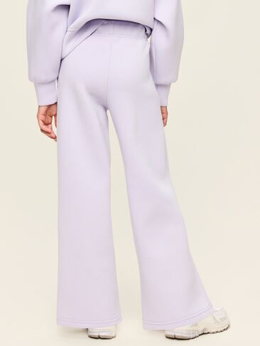 Old Navy High-Waisted Bounce Fleece Wide-Leg Sweatpants for Girls - Dusky Lavender in Kuwait