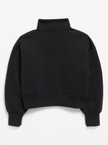 Old Navy Bounce Fleece Half-Zip Pullover Sweatshirt for Girls - Light Black Heather in Kuwait