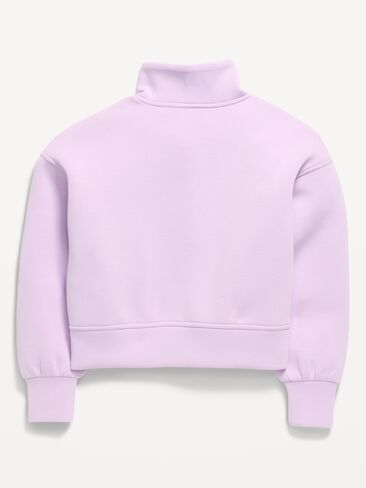 Old Navy Bounce Fleece Half-Zip Pullover Sweatshirt for Girls - Dusky Lavender in Kuwait