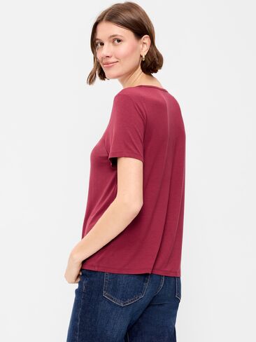 Old Navy Luxe Crew-Neck T-Shirt - Red Velvet in Kuwait