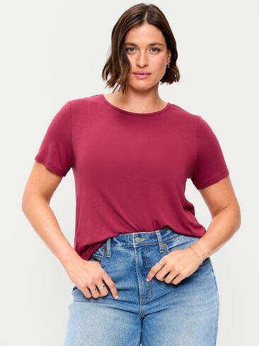 Old Navy Luxe Crew-Neck T-Shirt - Red Velvet in Kuwait