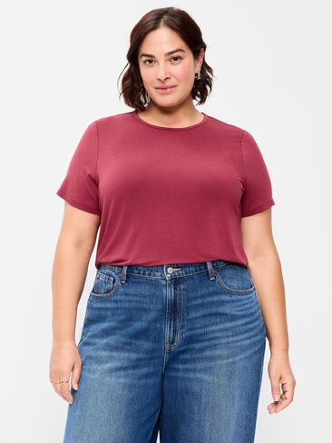 Old Navy Luxe Crew-Neck T-Shirt - Red Velvet in Kuwait
