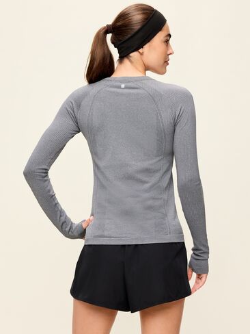 Old Navy Fluid Seamless Fitted Top - LS SEAMLESS BA:MEDGRYHE in Kuwait