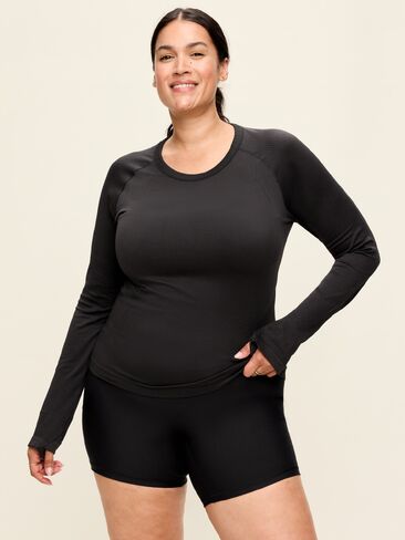 Old Navy Fluid Seamless Fitted Top - LS SEAMLESS BA:BLKJK666 in Kuwait