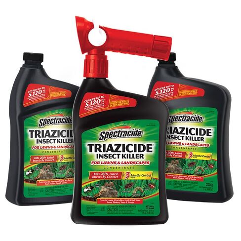 Spectracide Triazicide Insect Killer For Lawns & Landscapes Concentrate (Ready-To-Spray), Protects Lawns, Vegetables, Fruit & Nut Trees, Roses, Flowers, Trees & Shrubs, 32 fl Ounce in Saudi Arabia