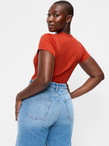 Old Navy Snug Crop T-Shirt - Deep Rose in Kuwait