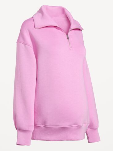 Old Navy Maternity Bounce Fleece Half-Zip Pullover - Rock Rose in Kuwait