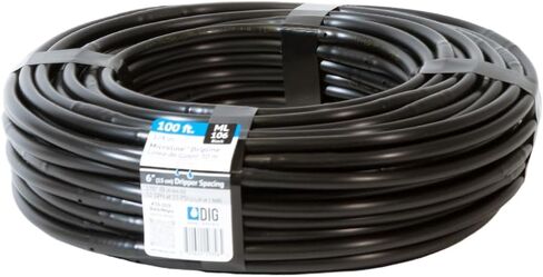 DIG Corporation Drip Line 100', 6" Spacing, 1/4" .52 GPH, color black (.170 ID x 240 OD) (Original Version) in Saudi Arabia