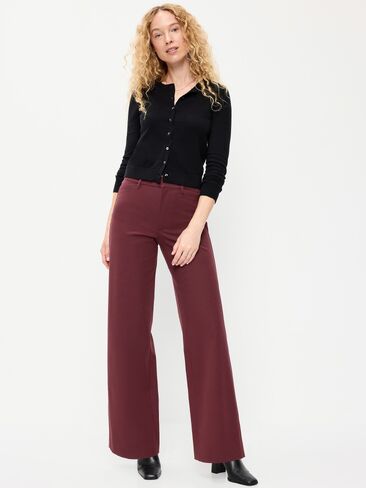 Old Navy High-Waisted Pixie Super Wide-Leg Pants - Raisin Arizona in Kuwait