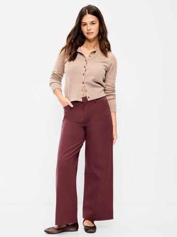 Old Navy High-Waisted Pixie Super Wide-Leg Pants - Raisin Arizona in Kuwait