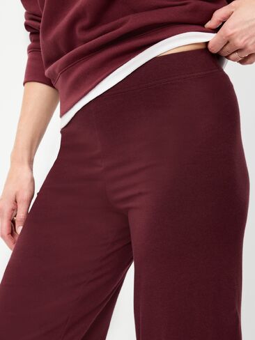 Old Navy High-Waisted Fashion Wide-Leg Cropped Leggings - Red Raisin in Kuwait