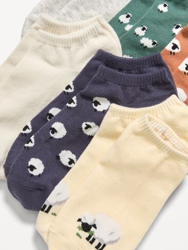 Old Navy Ankle Socks 6-Pack for Women - Sheep in Kuwait