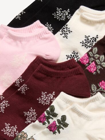 Old Navy Ankle Socks 6-Pack for Women - Floral Purple in Kuwait