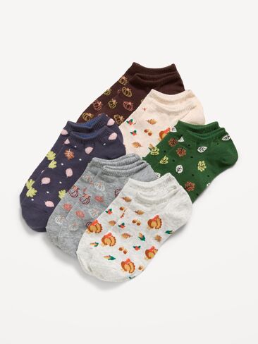 Old Navy Ankle Socks 6-Pack for Women - Thanksgiving in Kuwait