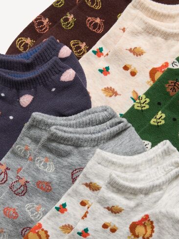 Old Navy Ankle Socks 6-Pack for Women - Thanksgiving in Kuwait