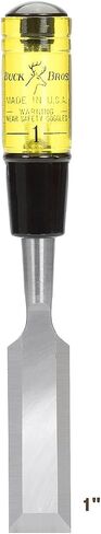 Buck Brothers 120104BC 5/8" Wood Chisel Made in USA, For Paring and Finishing Cuts in Carpentry and Woodworking, Tempered Tool Steel Blade, Mallet-Safe Handle in Saudi Arabia