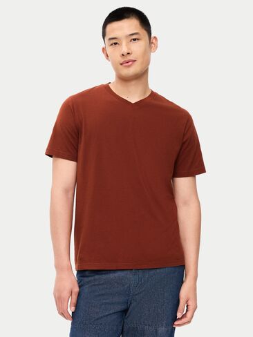 Old Navy V-Neck T-Shirt - Russet Brown in Kuwait