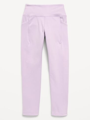 Old Navy High-Waisted StudioSmooth 7/8 Leggings for Girls - Dusky Lavender in Kuwait