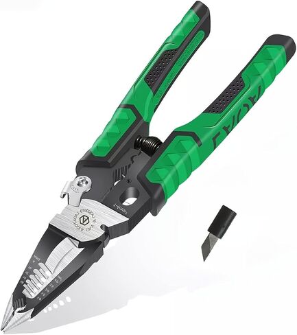 LAOA Electrician Pliers Needle Nose Pliers,Electrician Tools,9in1 for Clamping,Screwing,Wire Stripping,Cable Cutting,Wire Cutting,Wire Opening,Wire Splitting (with 1pc replacements blade) in Saudi Arabia