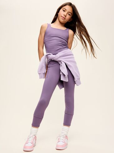 Old Navy High-Waisted StudioSmooth 7/8 Leggings for Girls - Story Dust in Kuwait