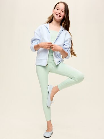 Old Navy High-Waisted StudioSmooth 7/8 Leggings for Girls - Soft Aloe in Kuwait