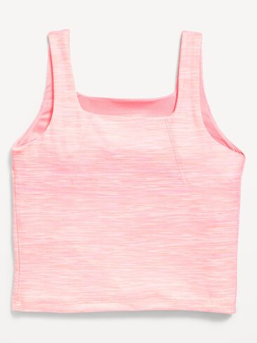 Old Navy StudioSmooth Longline Sports Bra for Girls - Pink Print in Kuwait
