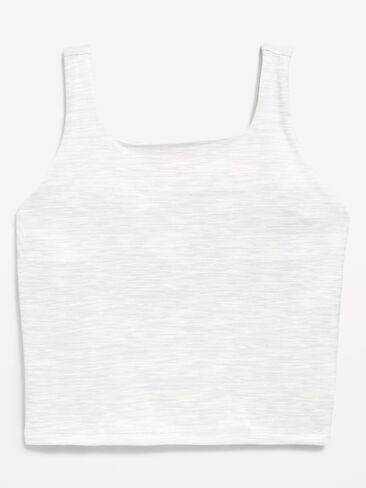 Old Navy StudioSmooth Longline Sports Bra for Girls - Gray Print in Kuwait