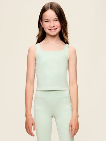Old Navy StudioSmooth Longline Sports Bra for Girls - Soft Aloe in Kuwait