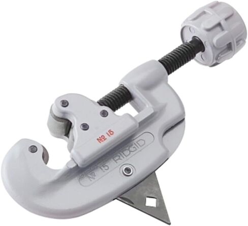 RIDGID 32920 موديل 15 برغي تغذية 3/16 بوصة إلى 1-1/8 بوصة قاطع الأنابيب والقنوات مع مقبض X-CEL، فضي in Kuwait