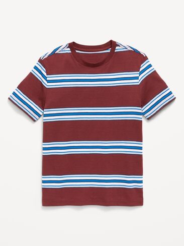 Old Navy Short-Sleeve Striped T-Shirt for Boys - Burgundy Stripe in Kuwait