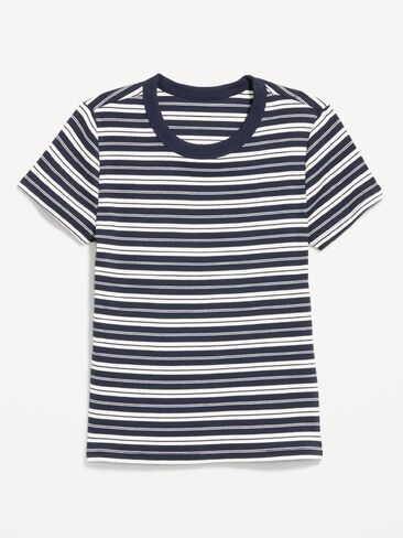 Old Navy Snug Crew-Neck Ribbed T-Shirt - Navy Stripe in Kuwait
